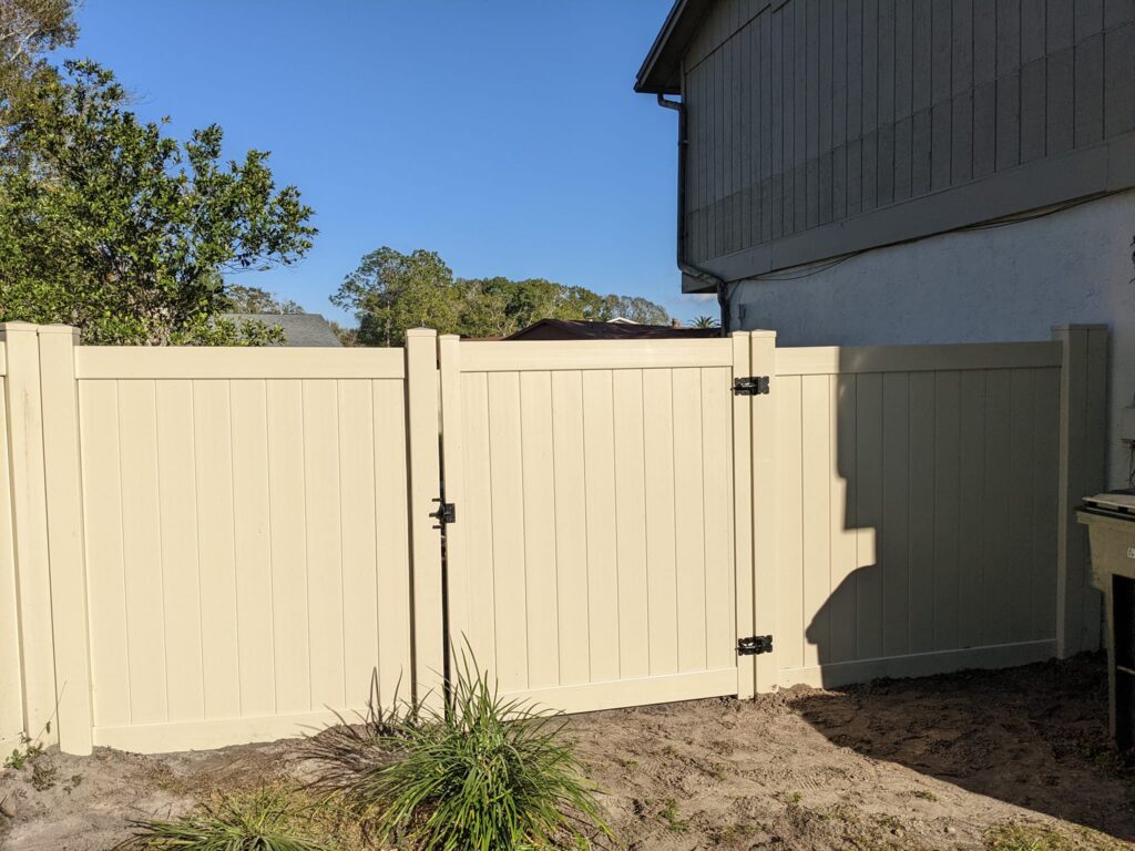 6' H Tan PVC Privacy