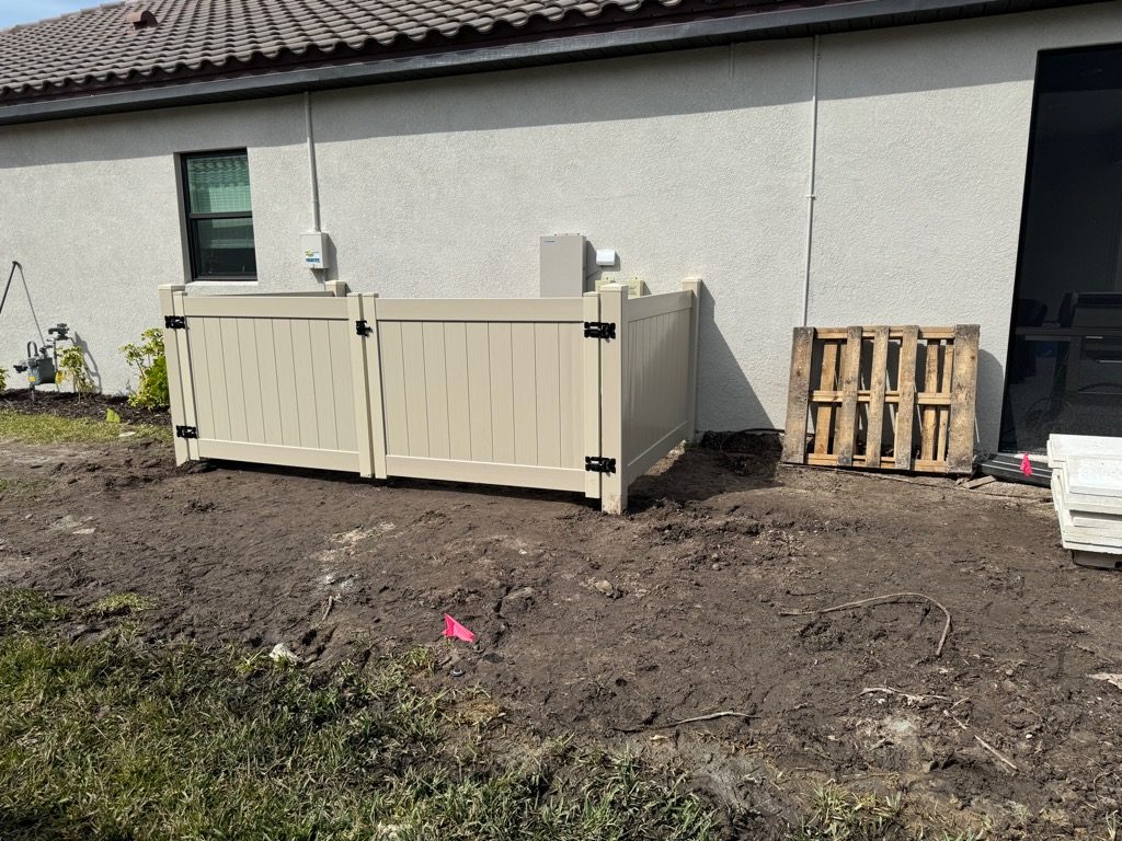 4' H Tan PVC Privacy