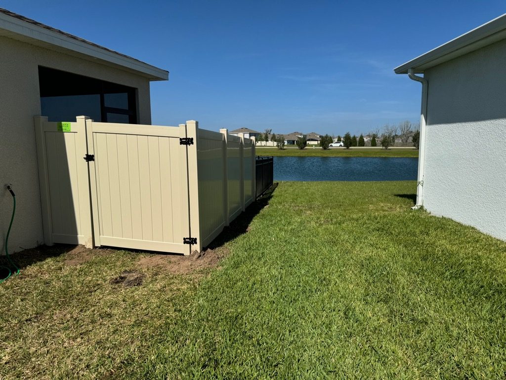 6' H Tan PVC Privacy - Thumbnail 2