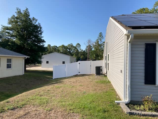 6' H White PVC Privacy