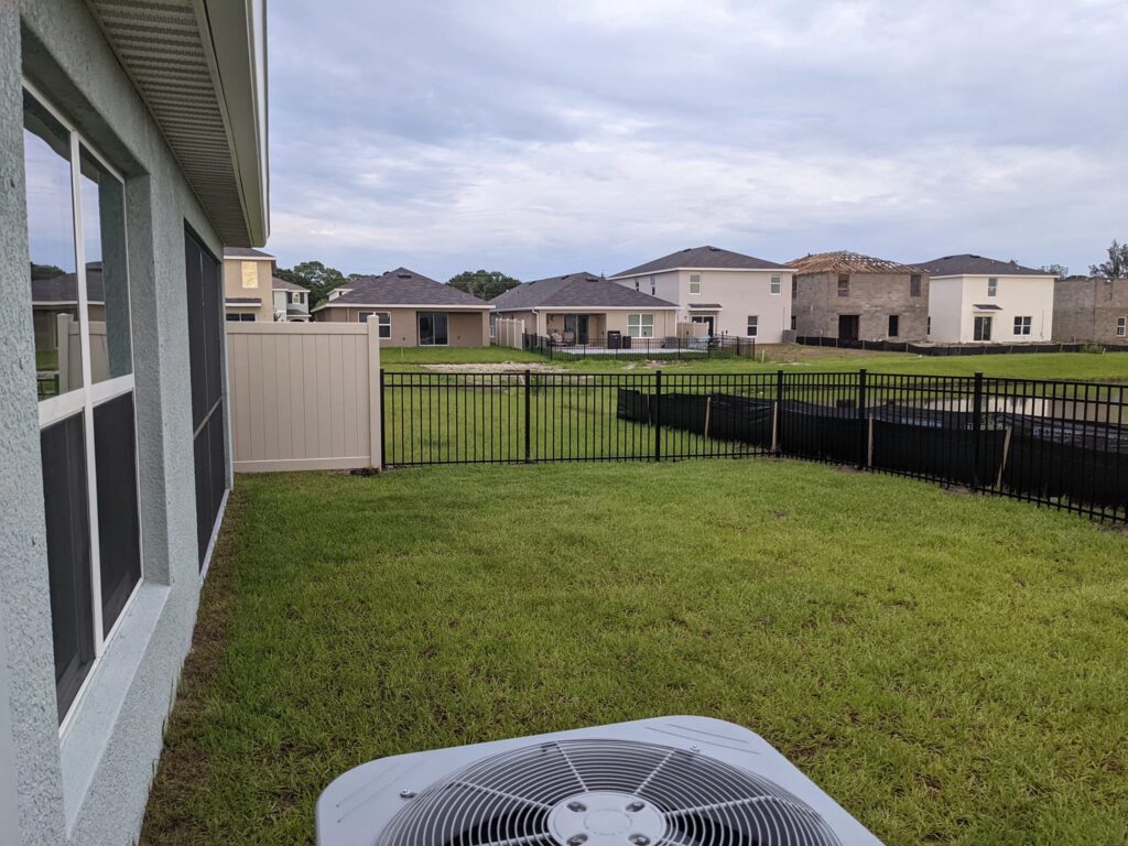 6' H Tan PVC Privacy & 4' H Black Aluminum 3-Rail - Photo 1