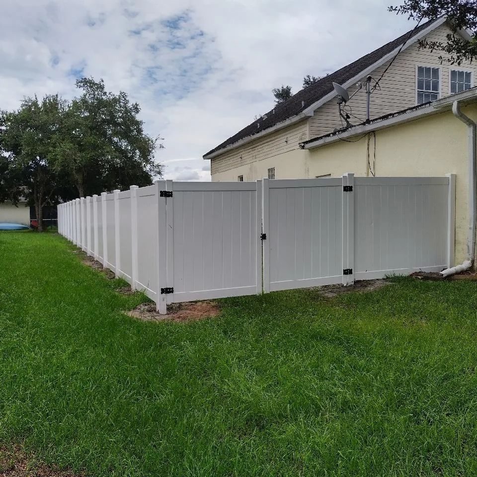 6' H White PVC Privacy