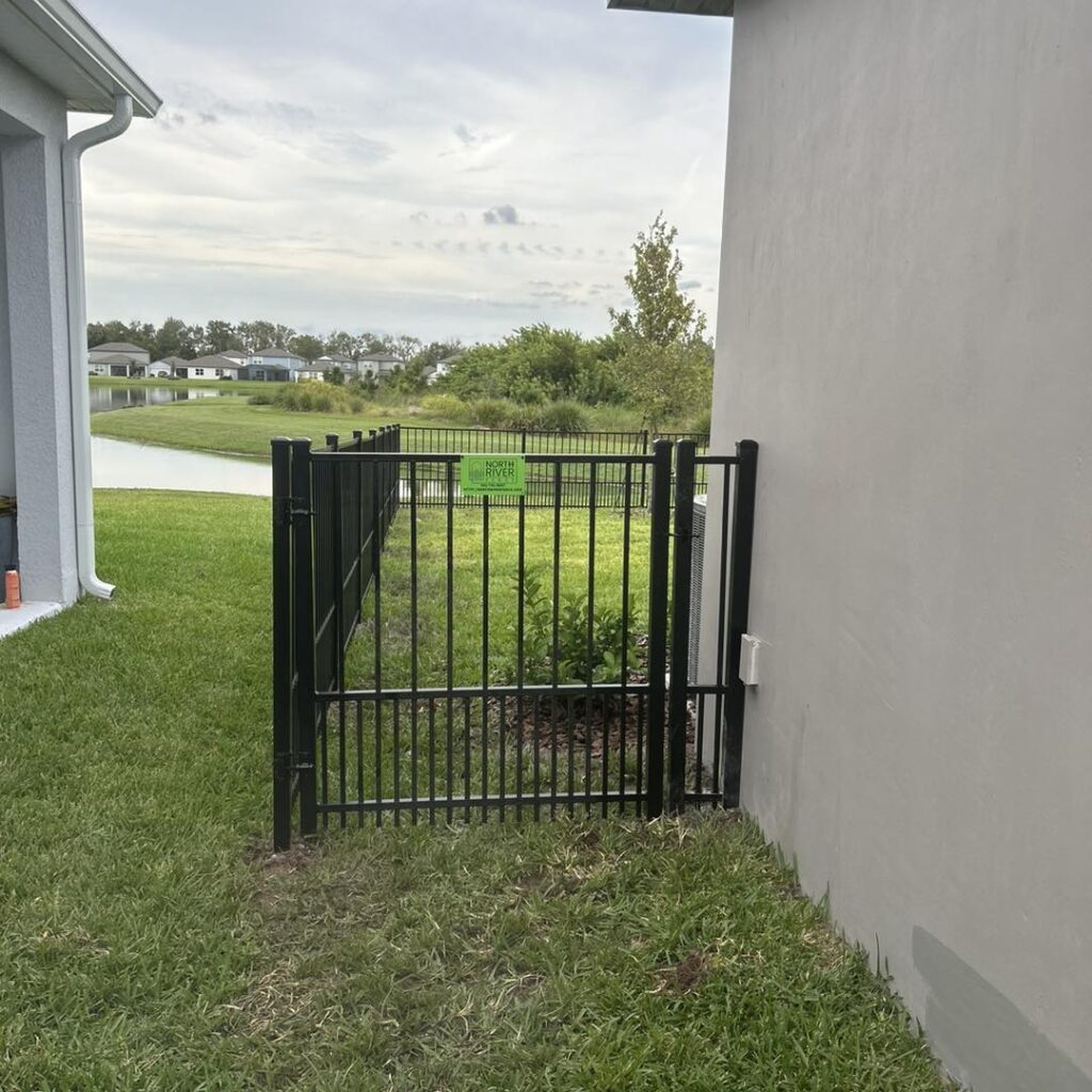 4' H Black Aluminum 3-Rail Puppy Picket - Photo 1
