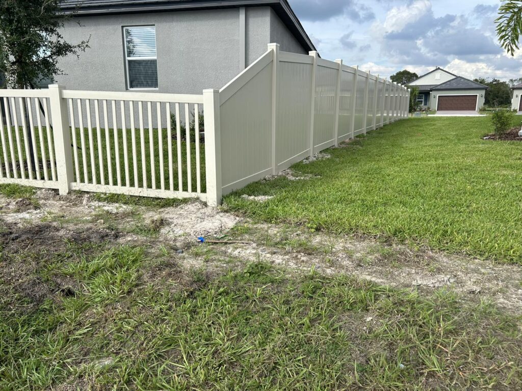 6' H Tan PVC Privacy & 4' H Tan PVC Picket - Photo 1